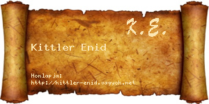 Kittler Enid névjegykártya